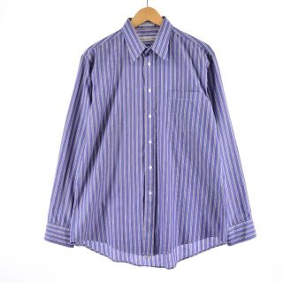 古着 70年代 クリスチャンディオール Christian Dior 長袖 ストライプシャツ USA製 メンズL ヴィンテージ /eaa299079