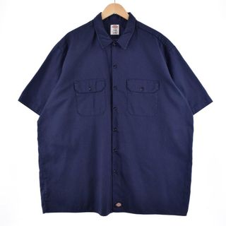 ディッキーズ(Dickies)の古着 ビッグサイズ ディッキーズ Dickies 半袖 ワークシャツ メンズXXXL /eaa327795(シャツ)