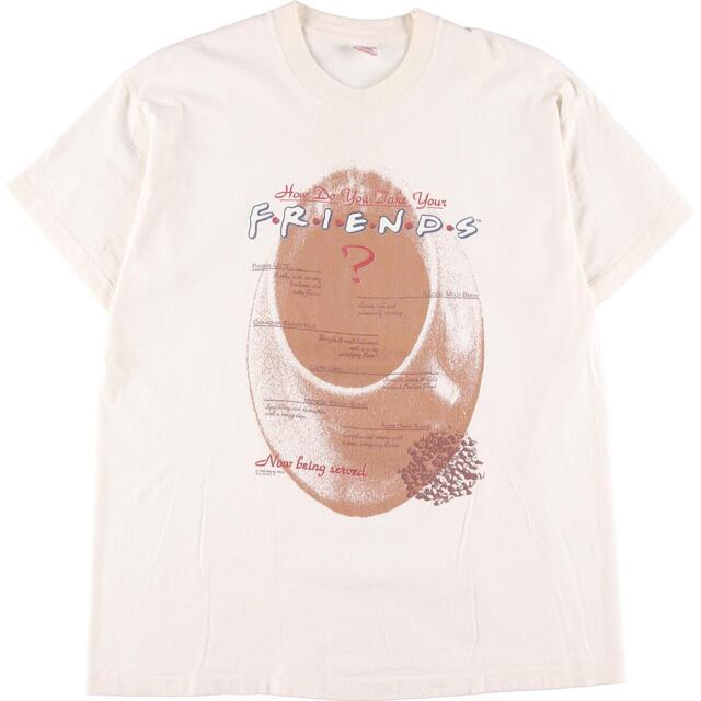 90年代 フルーツオブザルーム FRUIT OF THE LOOM F.R.I.E.N.D.S フレンズ ドラマ プリントTシャツ USA製 メンズXL ヴィンテージ /evb000717