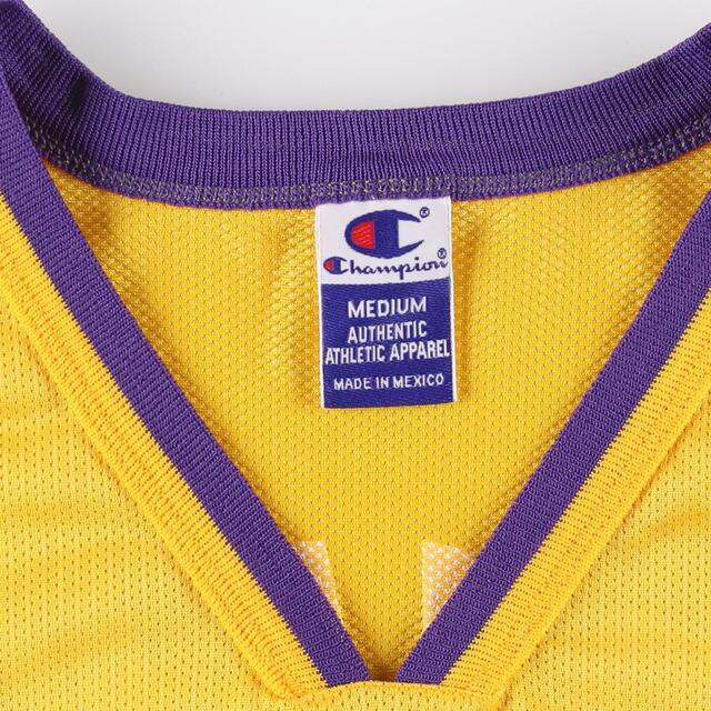 Champion(チャンピオン)の古着 90年代 チャンピオン Champion NBA LOS ANGELES LAKERS ロサンゼルスレイカーズ KOBE BRYANT コービーブライアント ゲームシャツ レプリカユニフォーム メンズM ヴィンテージ /evb000724 メンズのトップス(タンクトップ)の商品写真