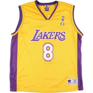 チャンピオン(Champion)の古着 90年代 チャンピオン Champion NBA LOS ANGELES LAKERS ロサンゼルスレイカーズ KOBE BRYANT コービーブライアント ゲームシャツ レプリカユニフォーム メンズM ヴィンテージ /evb000724(タンクトップ)