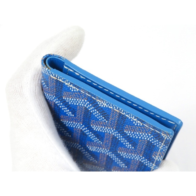 GOYARD(ゴヤール)の【特別値下げ 4/29日01：59まで】■新同■　ゴヤール 札入れ 財布 名刺 カード ケース 入れ ブルー レザー 【A73211-2】 メンズのファッション小物(名刺入れ/定期入れ)の商品写真