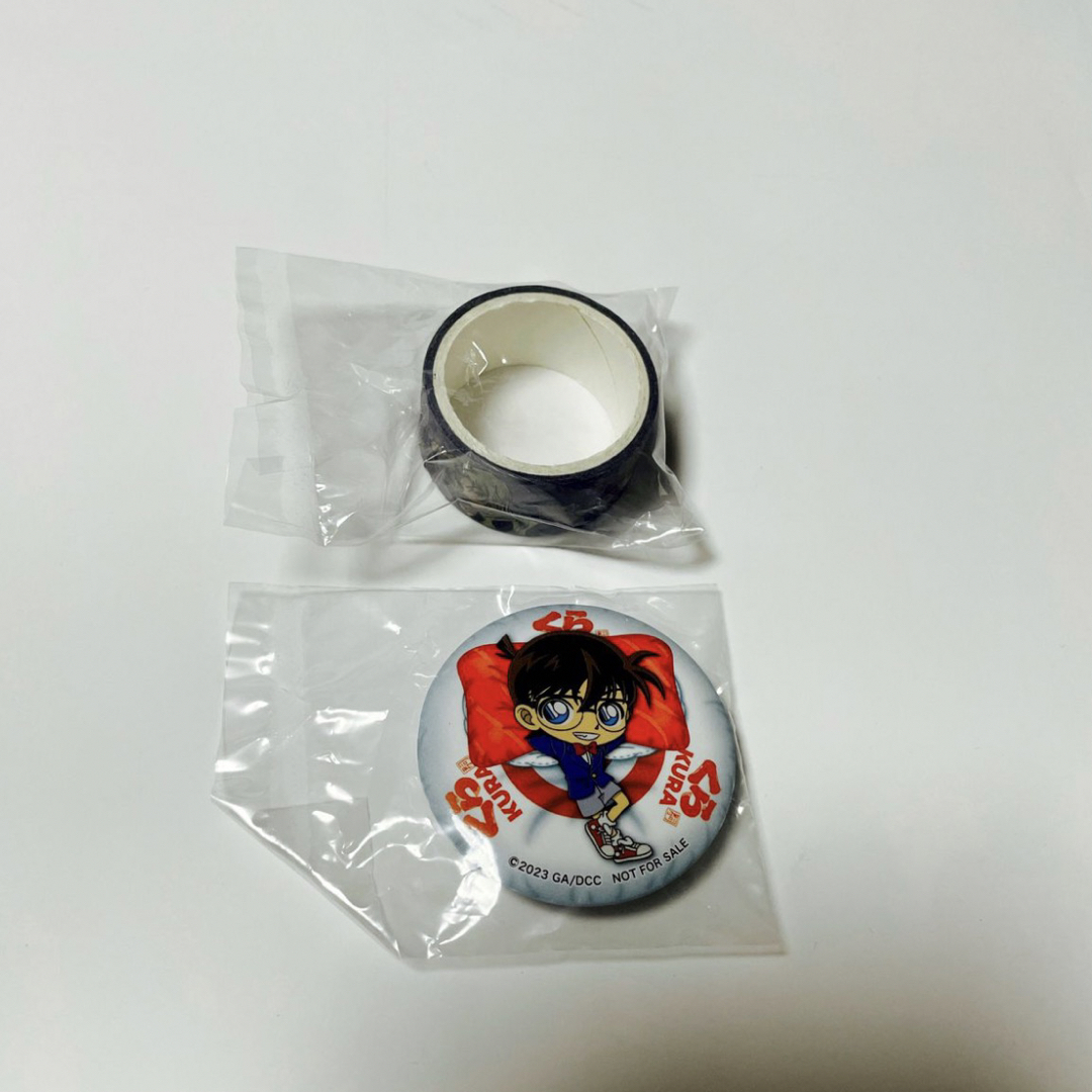 コナン　マスキングテープと缶バッジ エンタメ/ホビーのおもちゃ/ぬいぐるみ(キャラクターグッズ)の商品写真