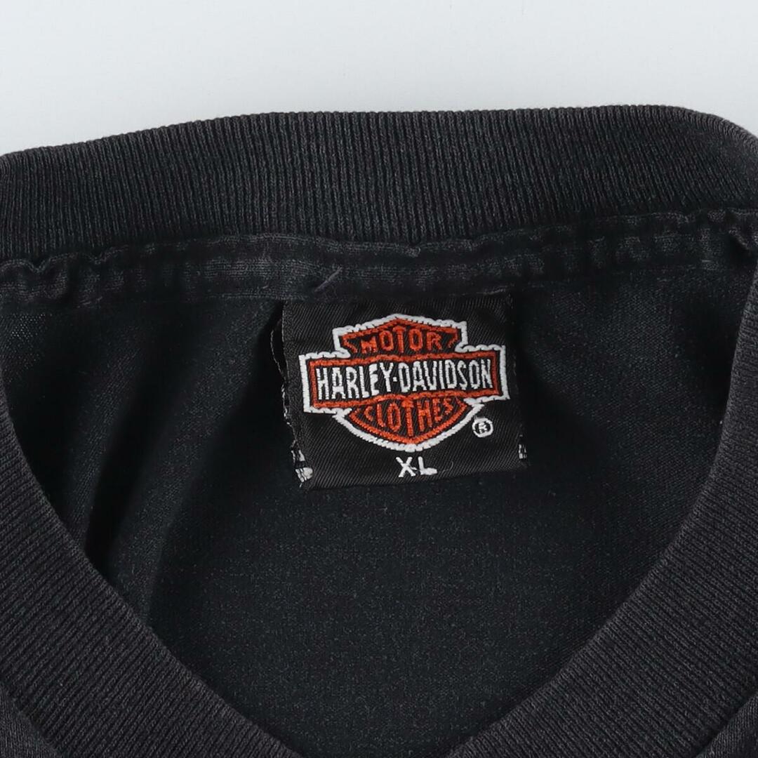 90年代 ハーレーダビッドソン Harley-Davidson 3D EMBLEM モーターサイクル バイクTシャツ USA製 メンズL ヴィンテージ /evb000730