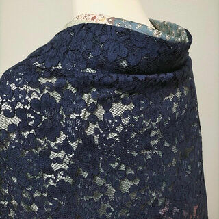 レース羽織　綺麗め紺色　マーガレット(着物)