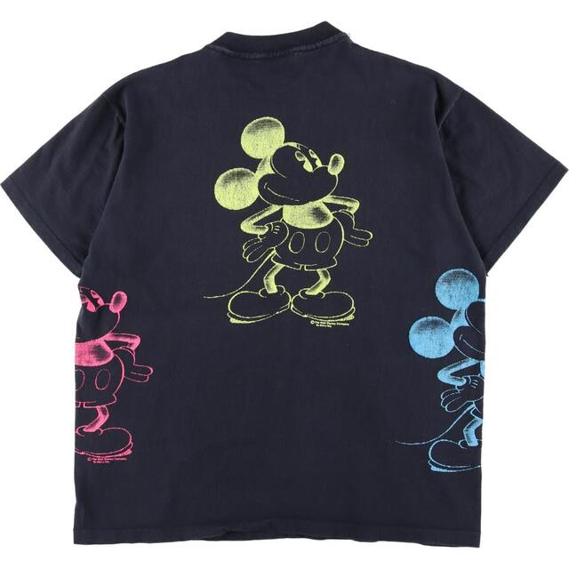 90年代 MICKEY MICKEY MOUSE ミッキーマウス キャラクタープリントTシャツ メンズL ヴィンテージ /eaa258115