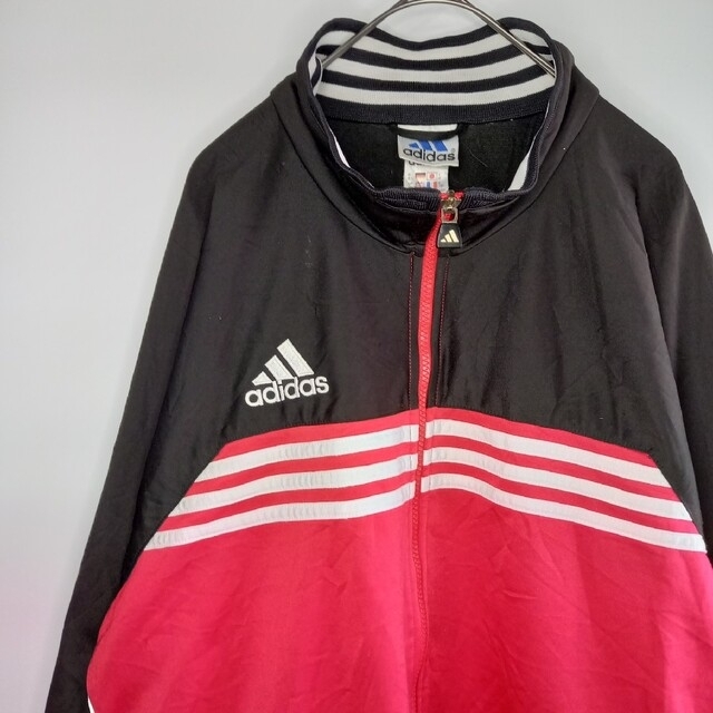 90ｓ ａｄｉｄａｓ アディダス トラックジャケット ジャージ  黒 赤 ウェア