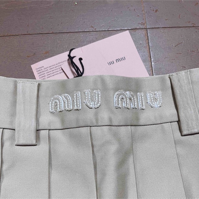 取寄商品 miumiu 2022ss チノ プリーツスカート 42 - 通販 - pnp.na
