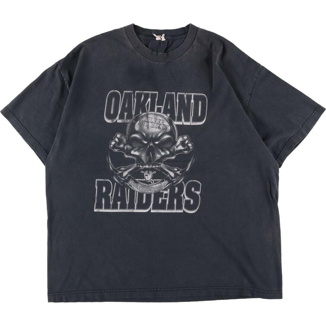 NFL LOS ANGELES RAIDERS ロサンゼルスレイダーズ 両面プリント スポーツプリントTシャツ メンズXL /eaa316991