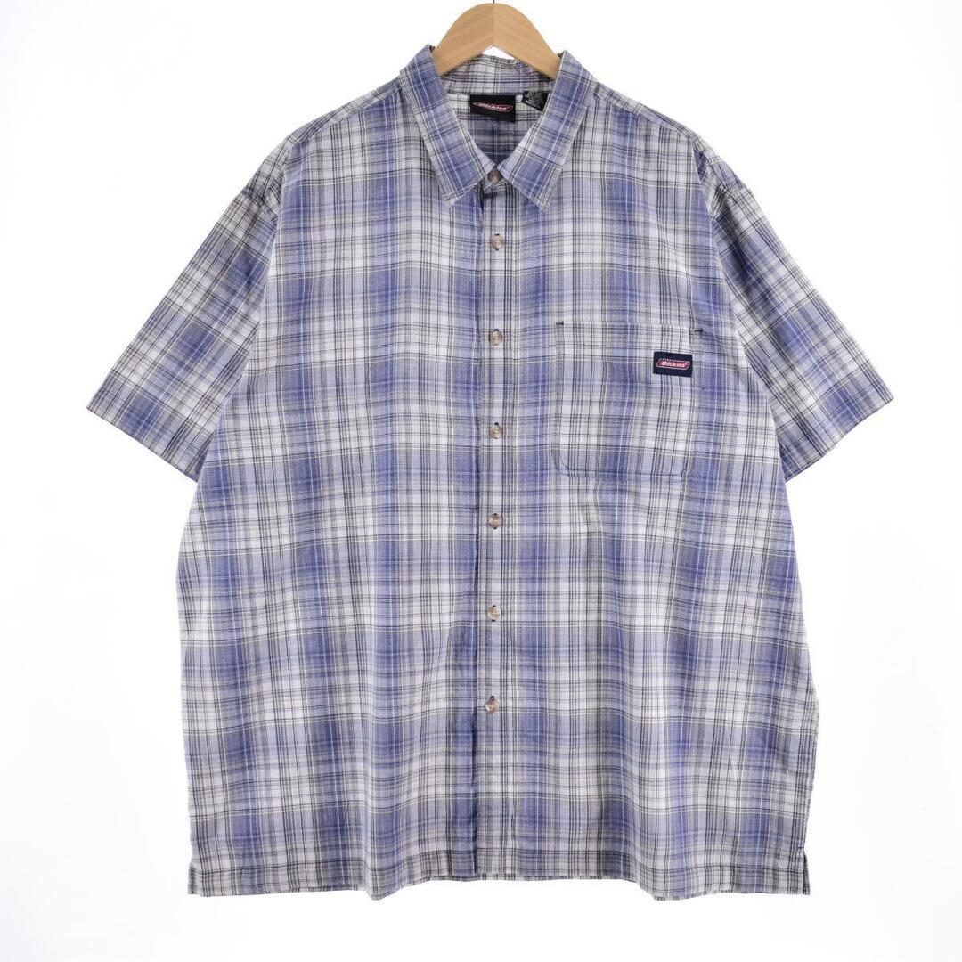 Dickies(ディッキーズ)の古着 ディッキーズ Dickies チェック柄 半袖 ボックスシャツ メンズXXL /eaa299065 メンズのトップス(シャツ)の商品写真