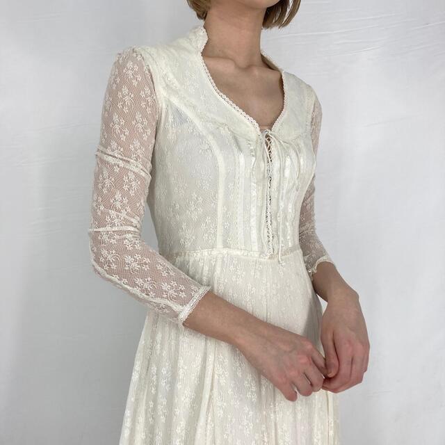 GUNNE SAX - 古着 70年代 ガンネサックス GUNNE SAX Jessica 総レース