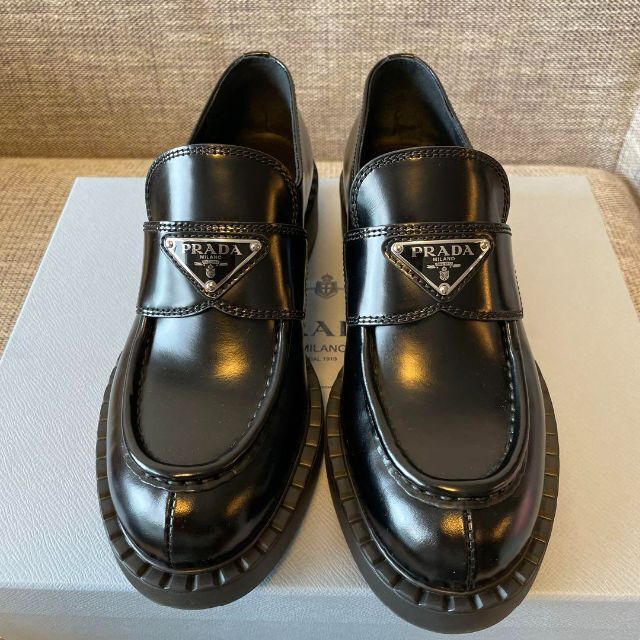 50%OFF PRADA PRADA チョコレートブラッシュドレザー チョコレート