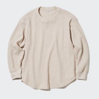 ユニクロ(UNIQLO)のUNIQLO　ワッフルクルーネックT(Tシャツ(長袖/七分))