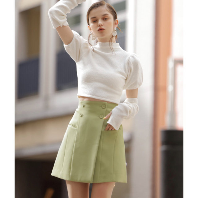 eimy istoire(エイミーイストワール)のeimy フロントボタンカラーミニスカート レディースのスカート(ミニスカート)の商品写真