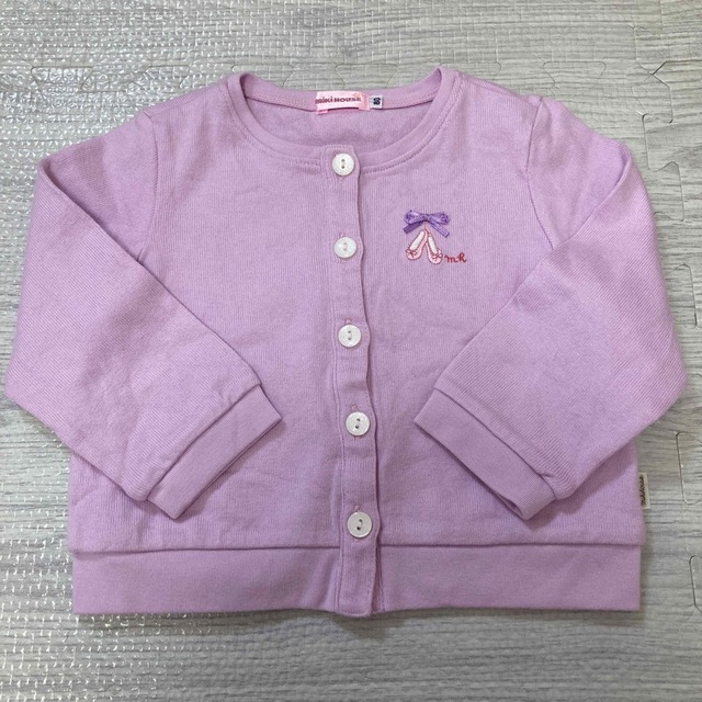 mikihouse(ミキハウス)のミキハウス　カーディガン　80 女の子 キッズ/ベビー/マタニティのベビー服(~85cm)(カーディガン/ボレロ)の商品写真