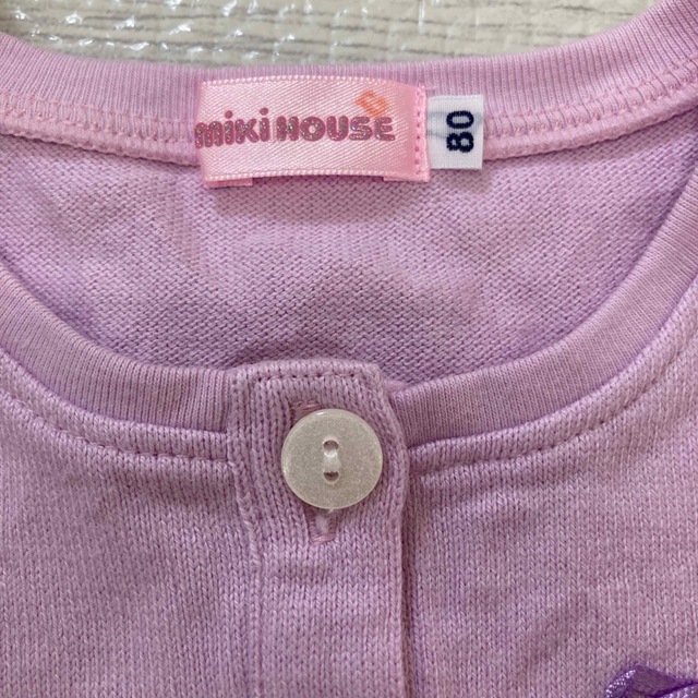 mikihouse(ミキハウス)のミキハウス　カーディガン　80 女の子 キッズ/ベビー/マタニティのベビー服(~85cm)(カーディガン/ボレロ)の商品写真