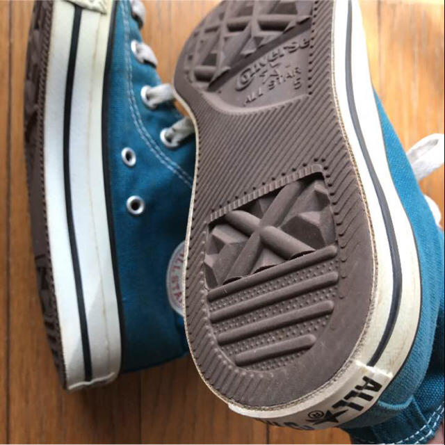 CONVERSE(コンバース)の27日までお取り置き★コンバース ハイカット ブルーグリーン 24cm レディースの靴/シューズ(スニーカー)の商品写真