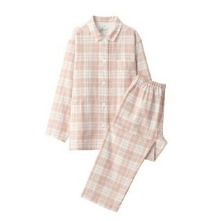 ムジルシリョウヒン(MUJI (無印良品))の■新品■  無印良品 脇に縫い目のない 二重ガーゼパジャマ／ライトピンク柄／Ｍ(パジャマ)