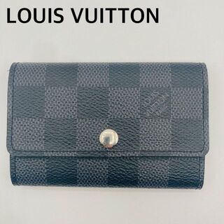 ルイヴィトン(LOUIS VUITTON)の⭐美品⭐ルイヴィトンN62662ダミエ グラフィットミュルティクレ6 キーケース(キーケース)