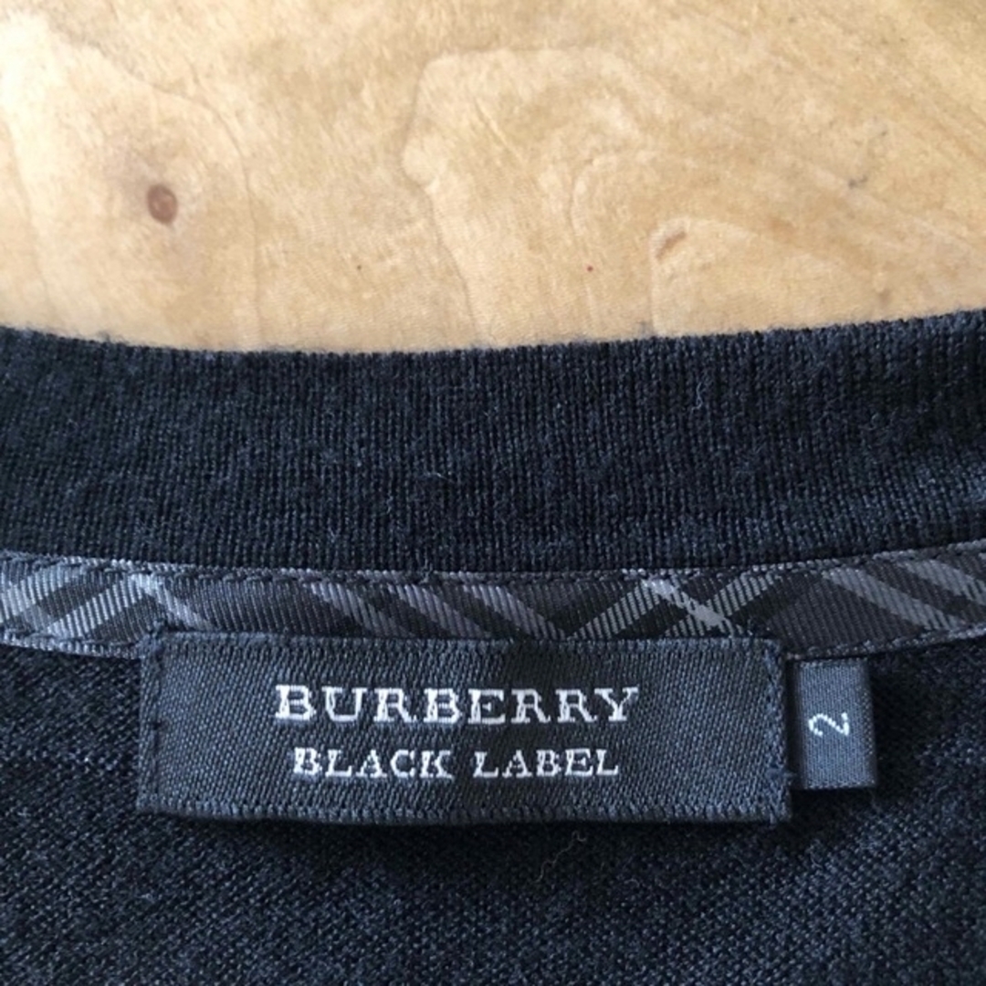 BURBERRY(バーバリー)のバーバリー 薄手　カーディガン ブラック サイズ2 黒 メンズのトップス(カーディガン)の商品写真