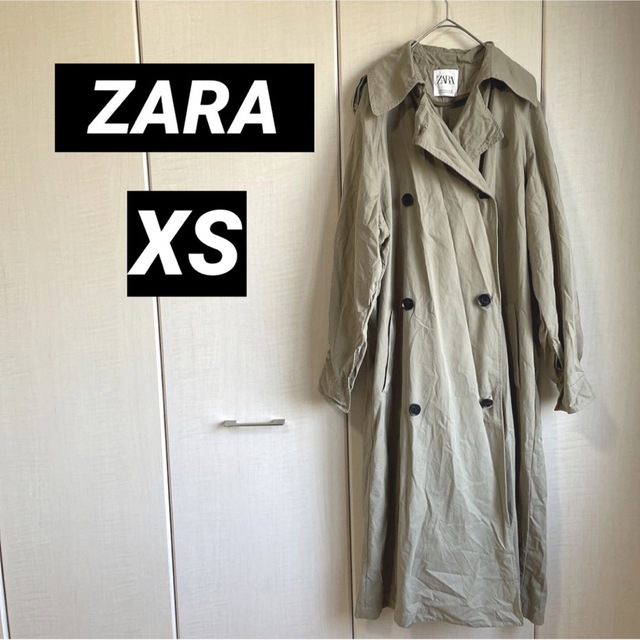 ZARA(ザラ)のZARA ザラ　オーバサイズトレンチコート　ロングコート レディースのジャケット/アウター(トレンチコート)の商品写真