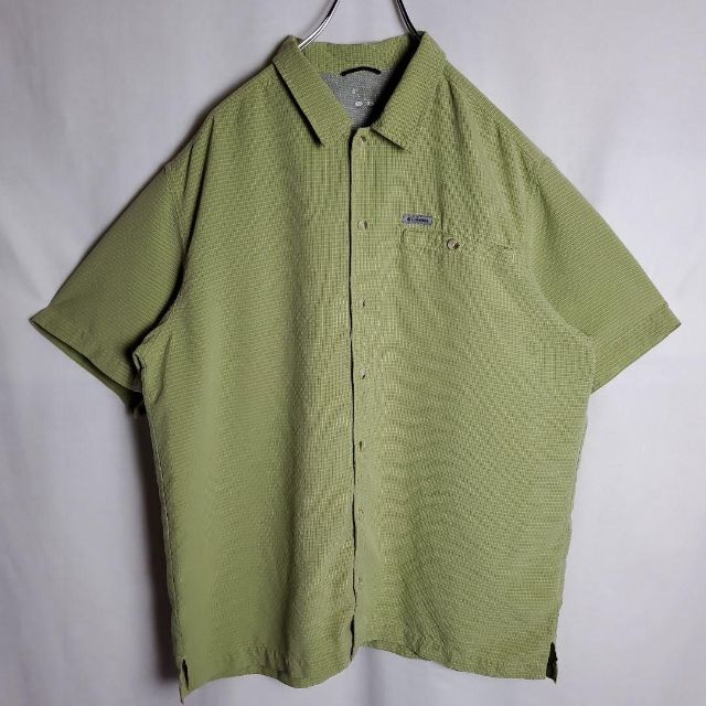 Columbia(コロンビア)のコロンビア　チェック　胸ポケット　シャツ　アメカジ　古着　くすみ　グリーン　夏 メンズのトップス(シャツ)の商品写真
