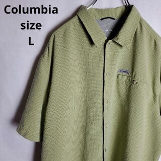 コロンビア(Columbia)のコロンビア　チェック　胸ポケット　シャツ　アメカジ　古着　くすみ　グリーン　夏(シャツ)