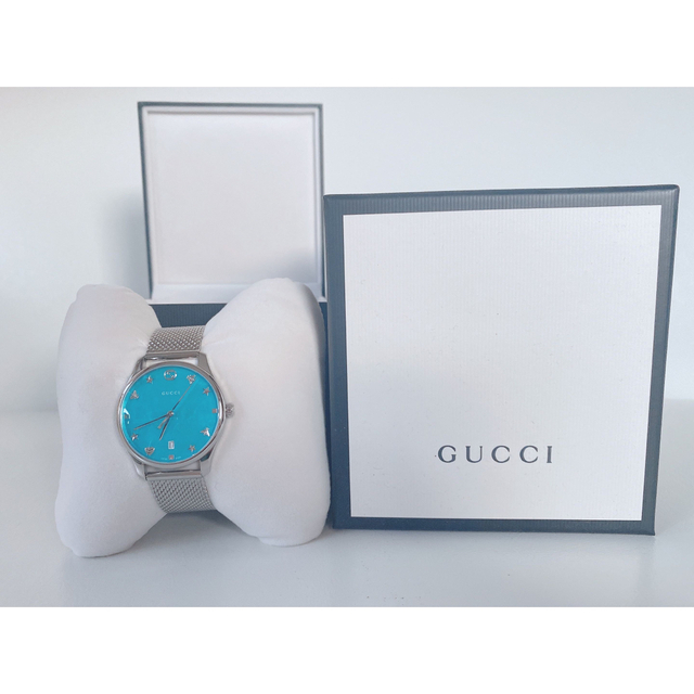 Gucci -  新品未使用正規品Gucci(グッチ)タイムレスターコイズブルーウォッチ腕時計