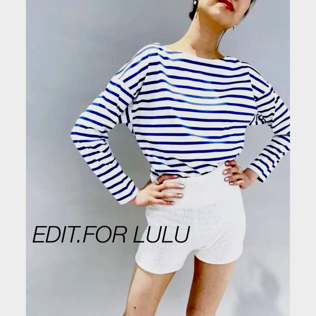 EDIT.FOR LULU(エディットフォールル)のEDIT.FOR LULU 長袖ボーダーTシャツトップス レディースのトップス(Tシャツ(長袖/七分))の商品写真