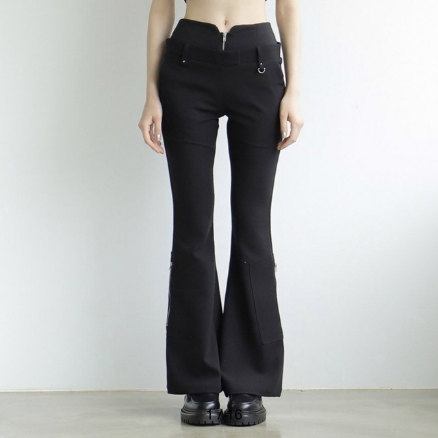 w waist flare pants ダブルウェストフレアパンツ