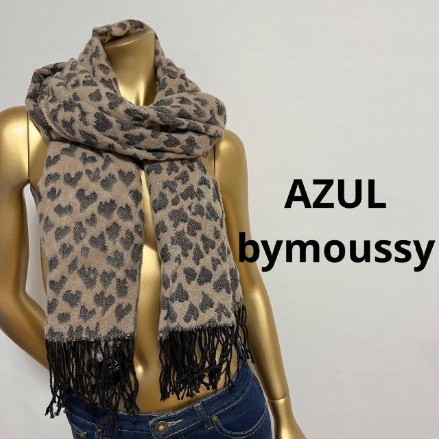 AZUL by moussy(アズールバイマウジー)の【2414】AZUL bymoussy ヒョウ柄 マフラー F レディースのファッション小物(マフラー/ショール)の商品写真