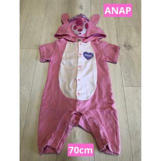 アナップキッズ(ANAP Kids)の【めちゃくちゃ可愛い】ANAP アナップ 70cm 夏物 ロンパース(ロンパース)