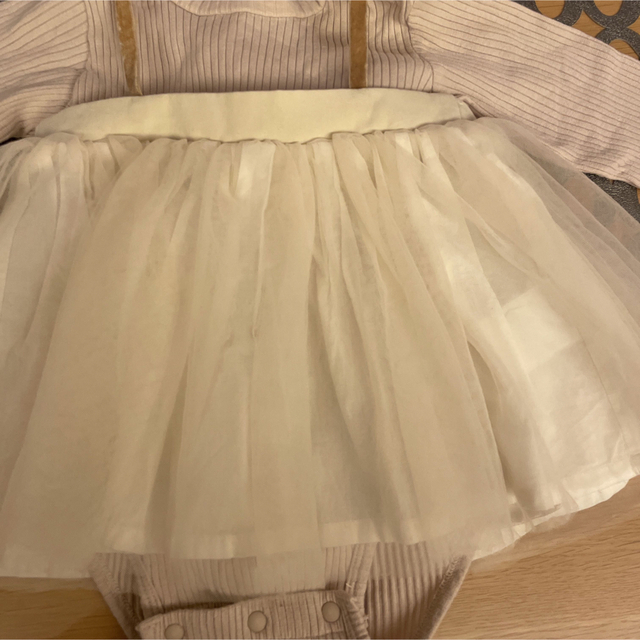 petit main(プティマイン)の（訳あり）プティマイン　チュールスカート　ロンパースセット キッズ/ベビー/マタニティのベビー服(~85cm)(スカート)の商品写真