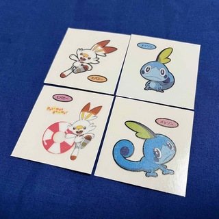 ポケモン(ポケモン)の【おまけ付き！】ポケモンパン シール ヒバニー メッソン(ステッカー（シール）)