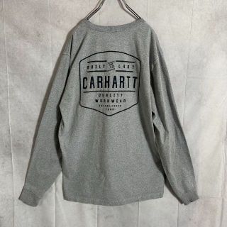 カーハート(carhartt)のカーハート　長袖Tシャツ　胸ポケット　グレー　バックプリント(Tシャツ/カットソー(七分/長袖))