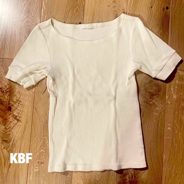 KBF(ケービーエフ)の🏷KBF ⌇ リブクルーネックTシャツ レディースのトップス(カットソー(半袖/袖なし))の商品写真