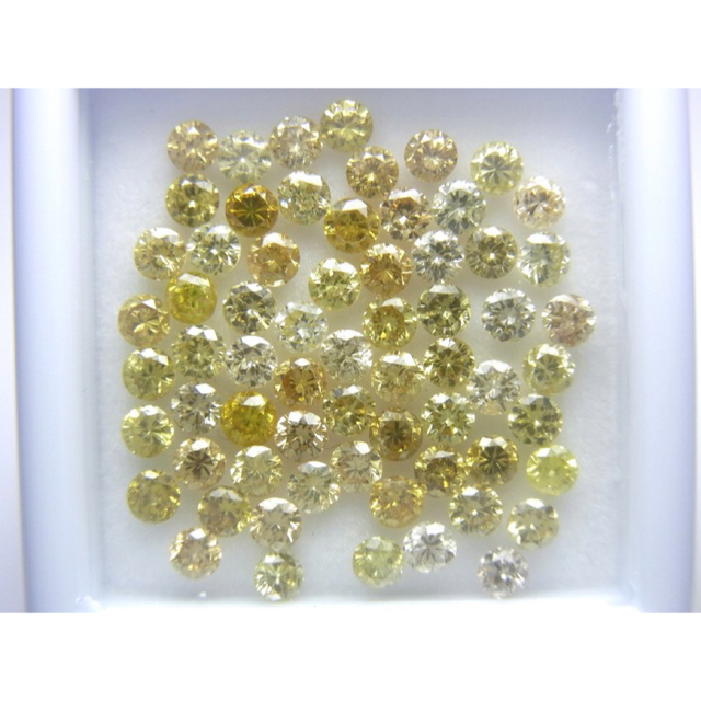 受注生産品】 イエローカラー系 合計3.56ct 天然ダイヤルース