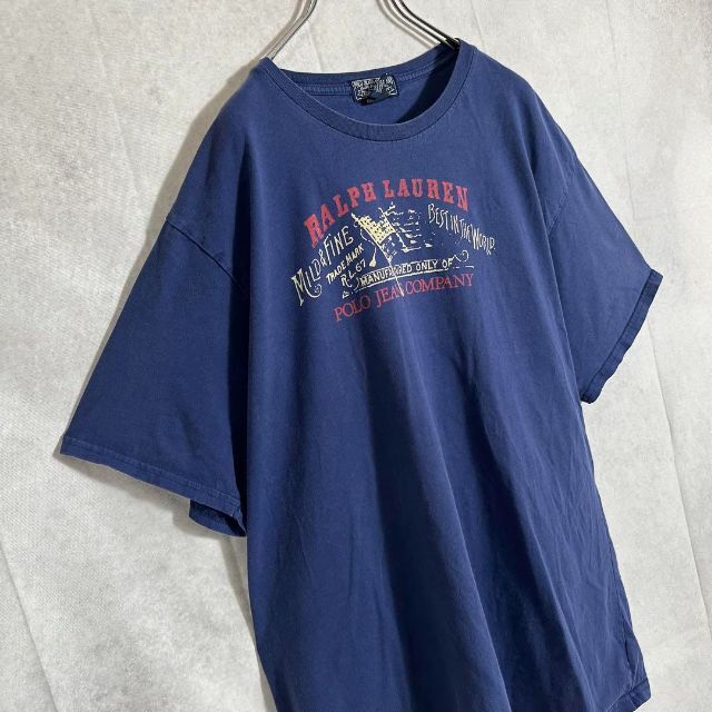 Ralph Lauren(ラルフローレン)のポロジーンズ プリントTシャツ　ネイビー　ラルフローレン　XLサイズ メンズのトップス(Tシャツ/カットソー(半袖/袖なし))の商品写真