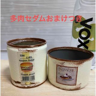 リメイク缶 リメ缶 2個セット 多肉セダムおまけつき(その他)