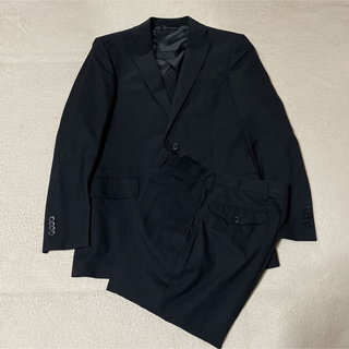 アオヤマ(青山)の洋服の青山　スーツ　セット　無印　ブラック　黒(セットアップ)