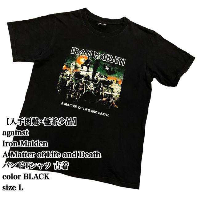 AGAINST(アゲインスト)の【入手困難】against Iron Maiden バンド Tシャツ L 希少品 メンズのトップス(Tシャツ/カットソー(半袖/袖なし))の商品写真