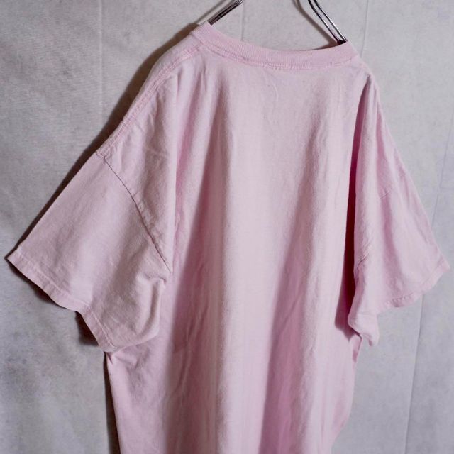 DELTA USA製　プリントTシャツ 90s ピンク　2XL 半袖 メンズのトップス(Tシャツ/カットソー(半袖/袖なし))の商品写真