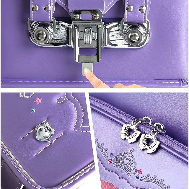 ランドセル 6年保証 おまけ付き ティアラ&刺繍 女の子 パープル ランドセル 6年保証 おまけ付き ティアラ&刺繍 女の子 パープル