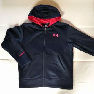 アンダーアーマー(UNDER ARMOUR)の最終値下げ：アンダーアーマー フード付きジャンパー 黒【試着程度】(スタジャン)