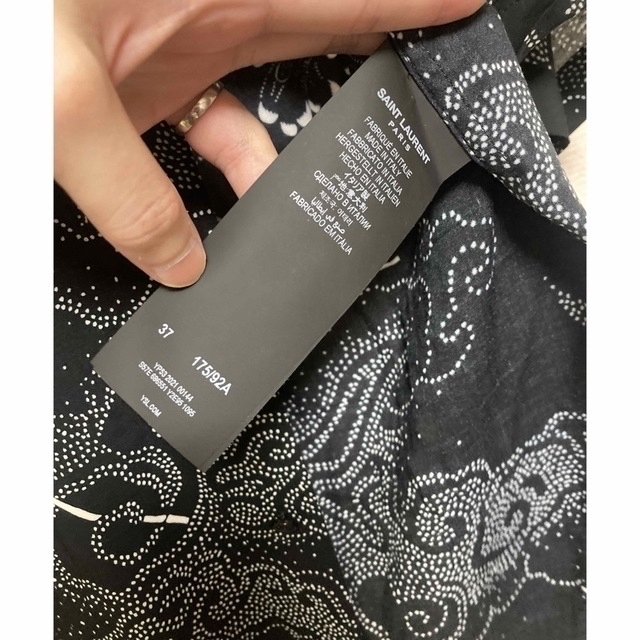 21ss saint laurent paris アロハ シャツ 半袖 ブラック 新しい 24960