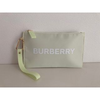 バーバリー(BURBERRY)の【BURBERRY】バーバリー ノベルティポーチ  グリーン【新品未使用】(ポーチ)