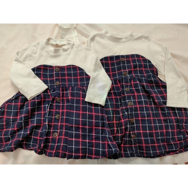 petit main(プティマイン)の④80センチ100センチ　petit main姉妹お揃いワンピ キッズ/ベビー/マタニティのキッズ服女の子用(90cm~)(ワンピース)の商品写真