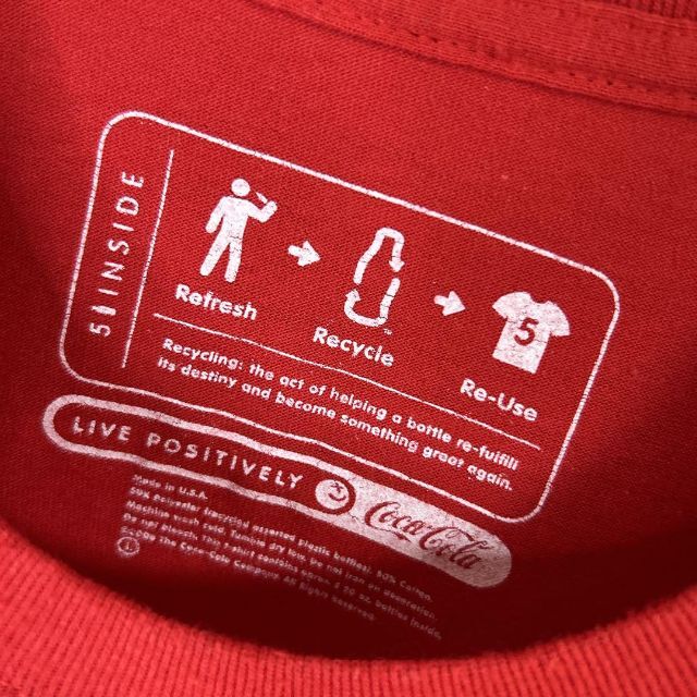 コカ・コーラ(コカコーラ)のCoca Cola コカコーラ ボトル 瓶 リサイクル Tシャツ 半袖 輸入品 メンズのトップス(Tシャツ/カットソー(半袖/袖なし))の商品写真