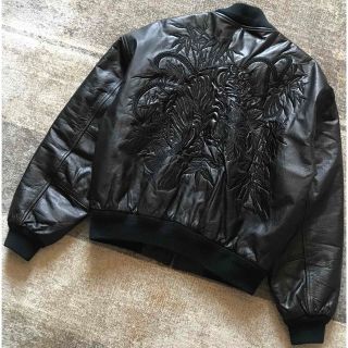 幻の逸品 圧巻の虎柄 90's KANSAI MAN レザースタジャン M