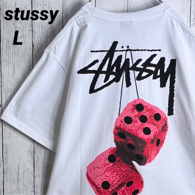 海外限定 ステューシー Stussy サイコロ パーカー S 黒赤 裏起毛